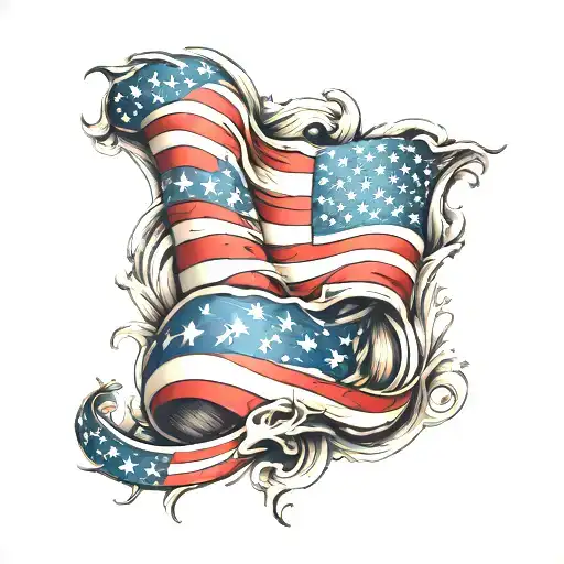 American Flag Downward Spiral