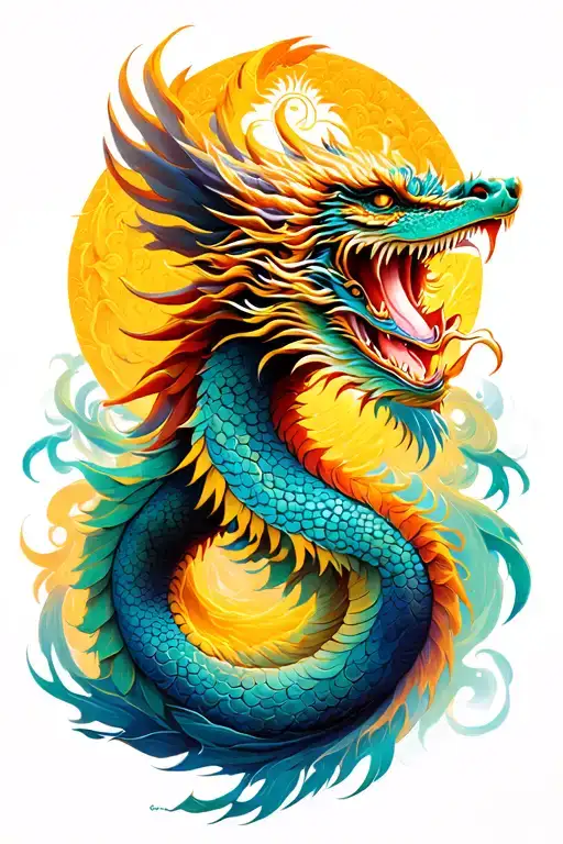Dragon Phoenix Om Mani Padme Hum