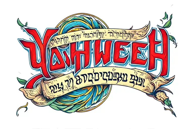 Yahweh In Hebrew Typography
