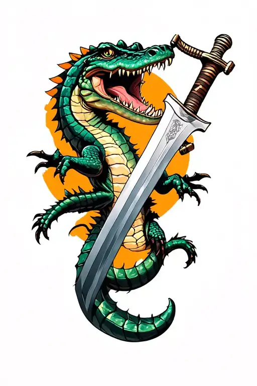 Alligator Samurai Sword