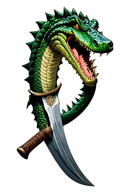 Alligator Samurai Sword