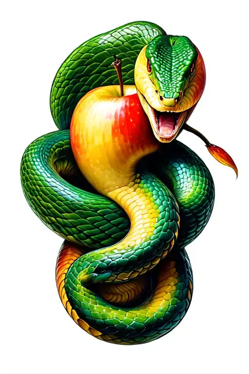 Viper Apple Eve Bibical Clasping Snake