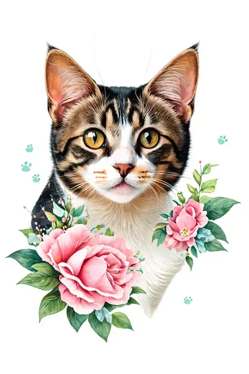 Cat Memorial Inked Paw Print