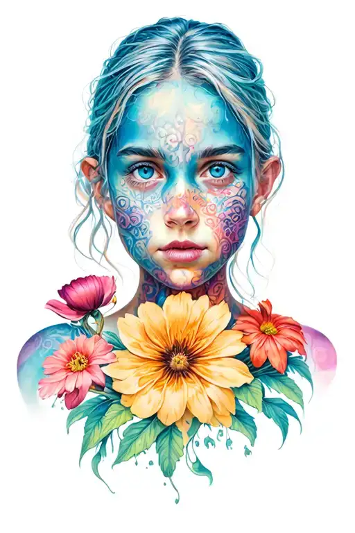 Colored Tatoo A Buy Whos Suffering From Living Alone