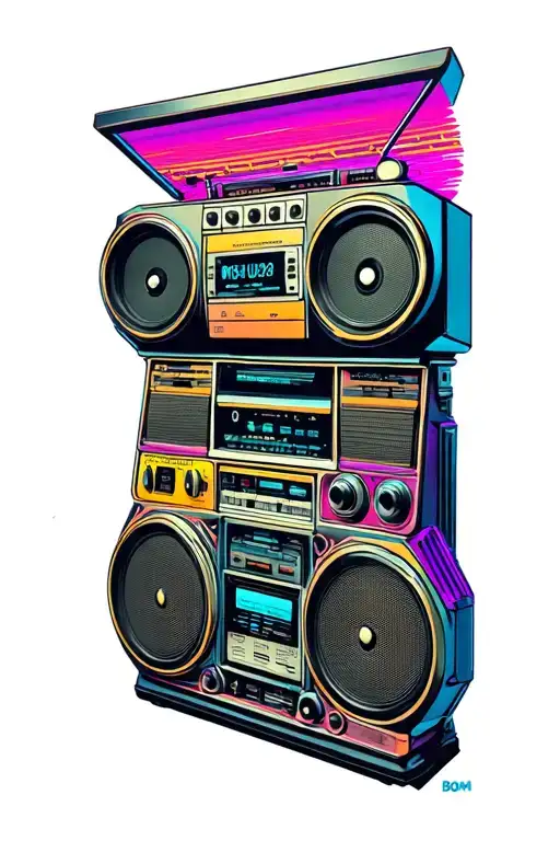 Boombox Playing 90S