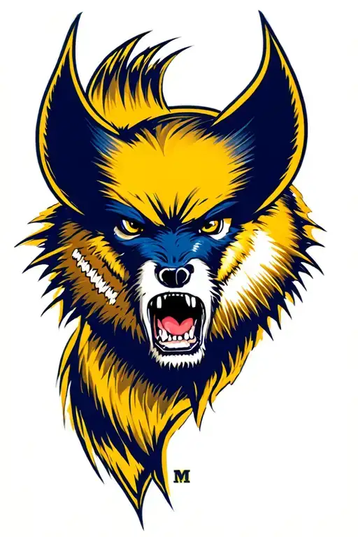 Michigan Wolverine Football Logo Incorporated Into The Design