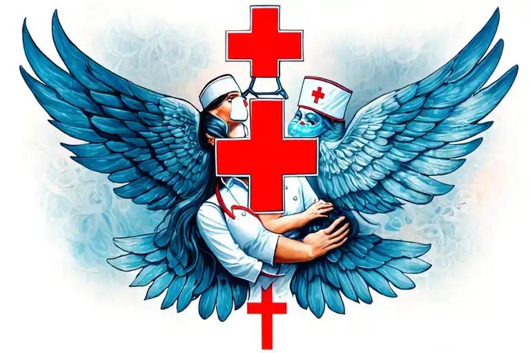 Nurse And German Red Cross