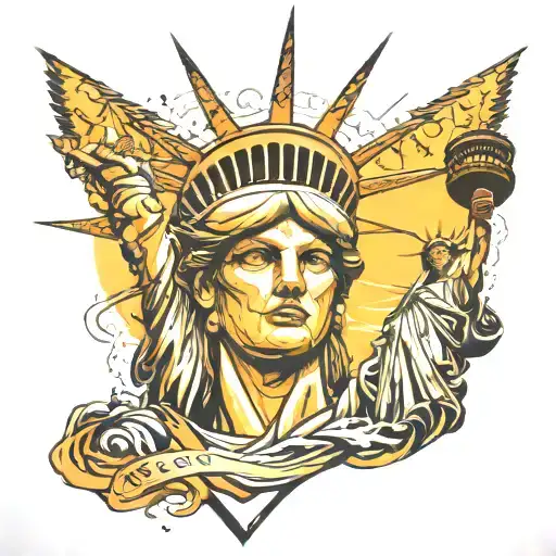 Indigenous Statue Of Liberty Super Hero