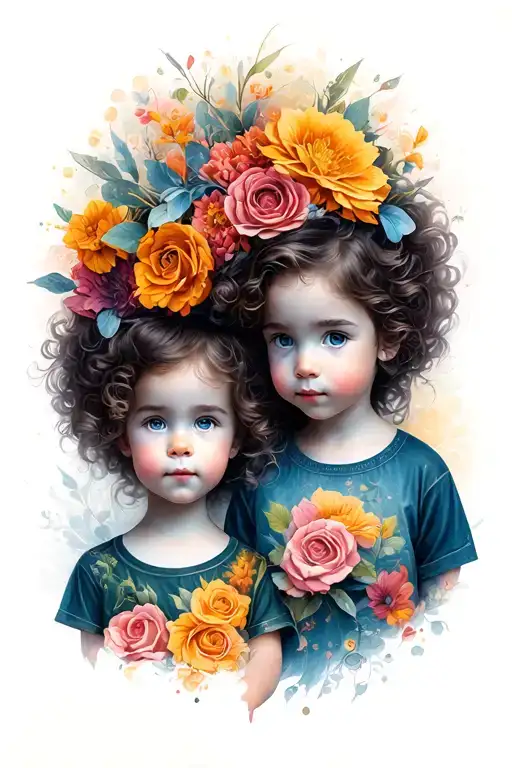 Family Mum Boy Girl Holding