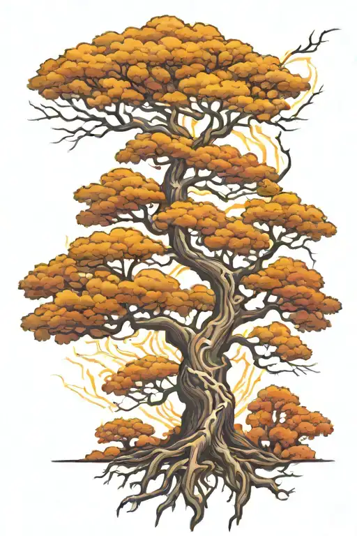 Lightening Bolt Oak Tree