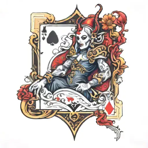 Devil Queen Of Spade Card