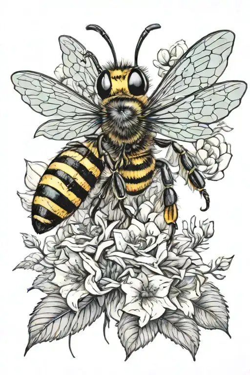 African-american Pin-up As A Honey Bee