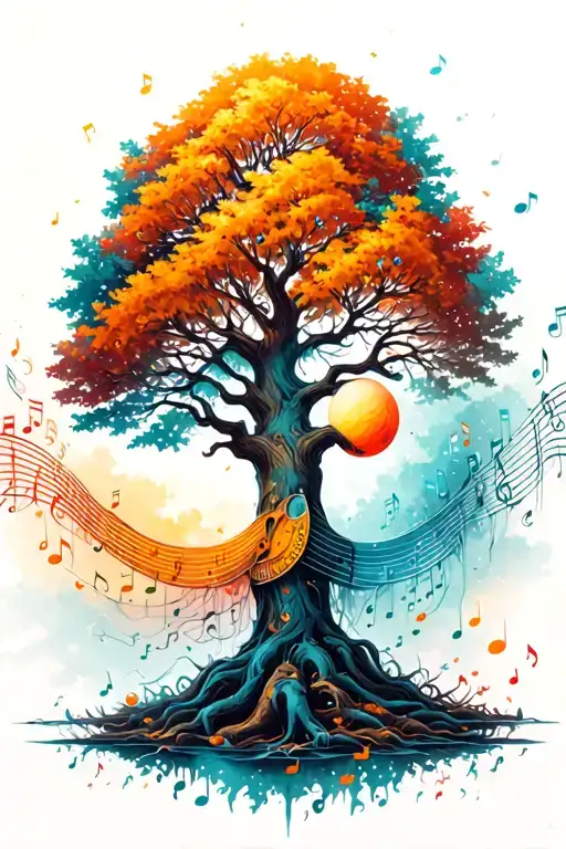 Willo Tree With Musical Notes
