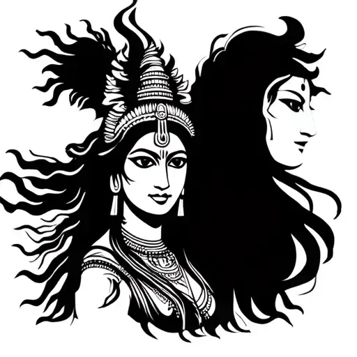 Load Shiva & Kali Godess With Trisul