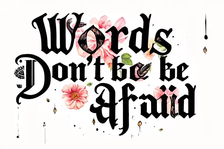 Words Don't Be Afraid