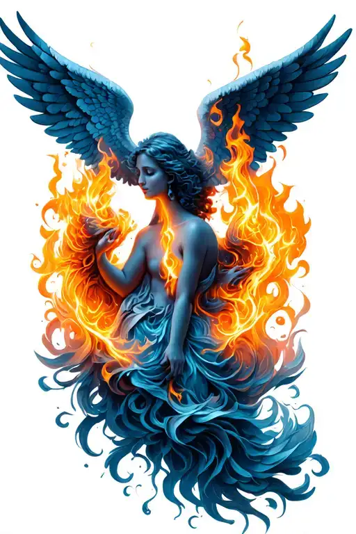 Twin Flames With Angel Wings