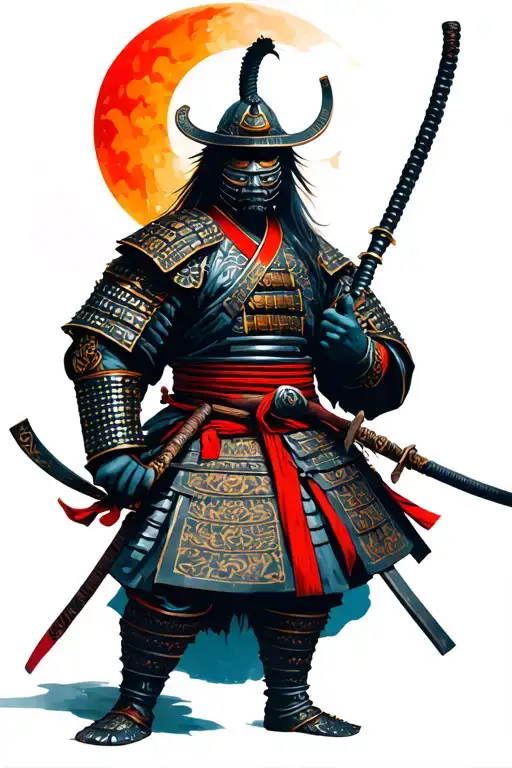 Samurai Warrior Holding