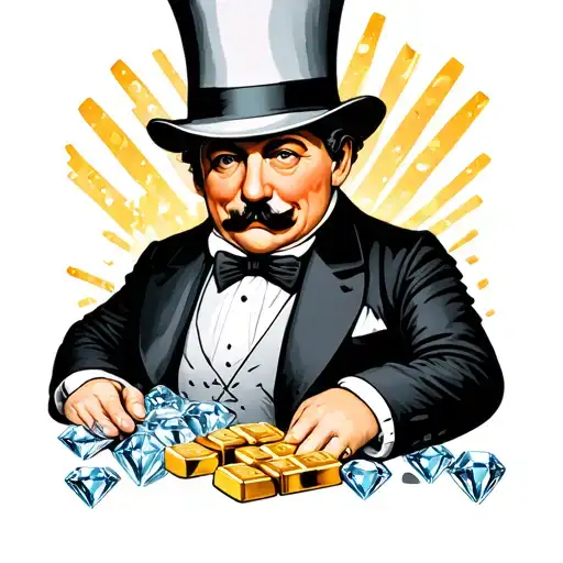 Monopoly Man Diamonds Gold Bars