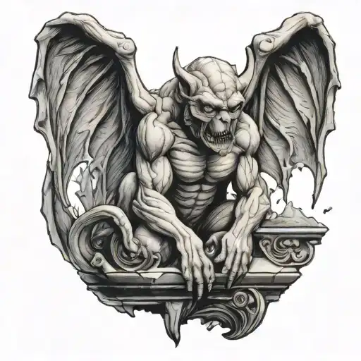 Gargoyle Sitting Alone
