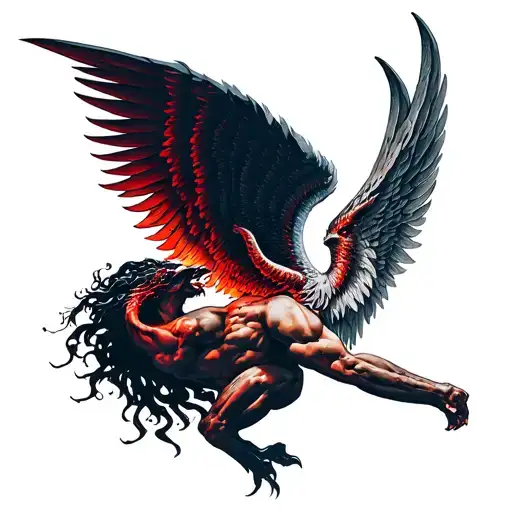 St Michael Over Devil Wings