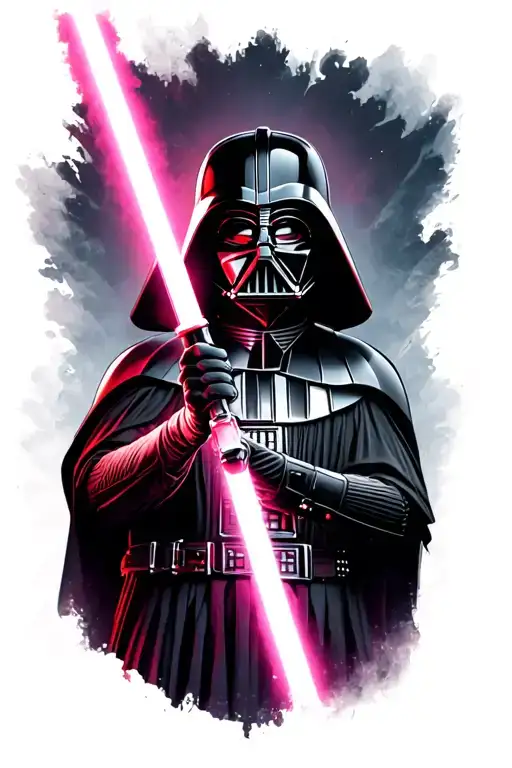 Darth Vader Holding A Lightsaber