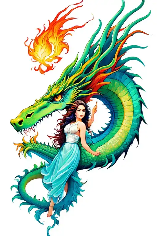 Dragon Protecting Woman