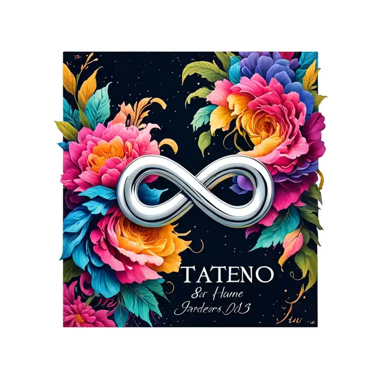 Infinity Sign With Name And Date