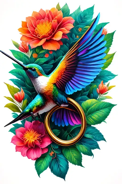 Hummingbird Infinity Symbol Intertwined