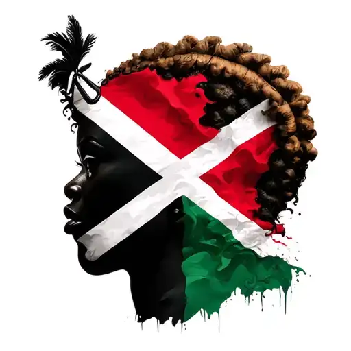 Nigerian Tattoo And Incorporate Trinidad And Tobago Flag