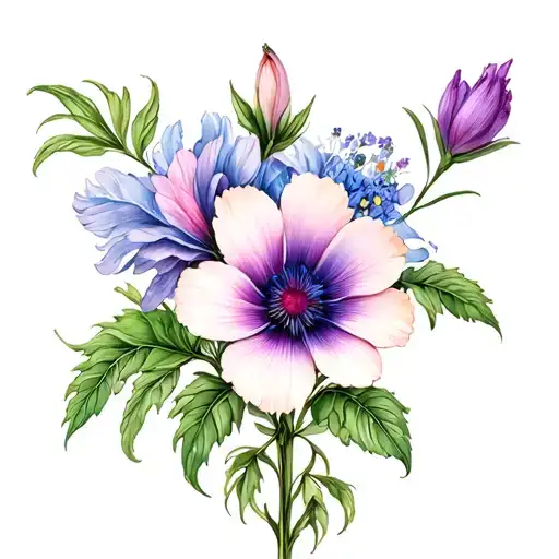 Birth Flower April And August In One