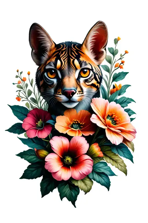 Animal Flower Intertwined