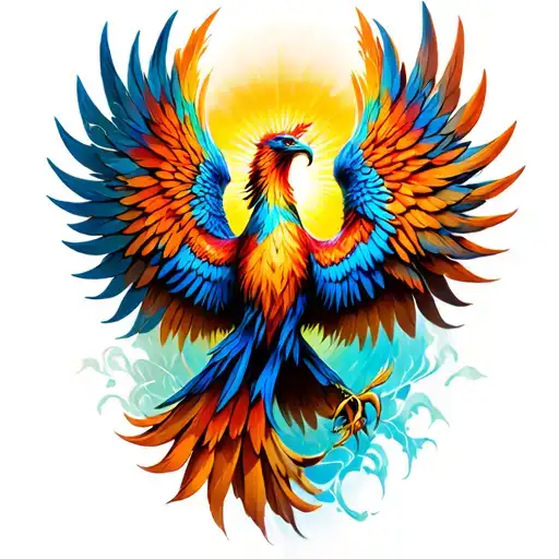 Psychedelic Rising Phoenix