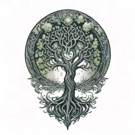 Tree Of Life Tattoo Design Inspired Tattoo Featuring