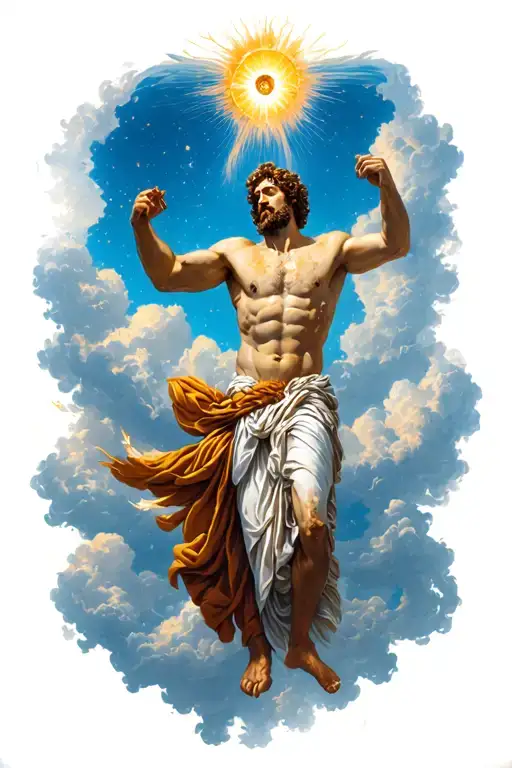 Greek Mythological Odysseus Icariest Falling From The Sky