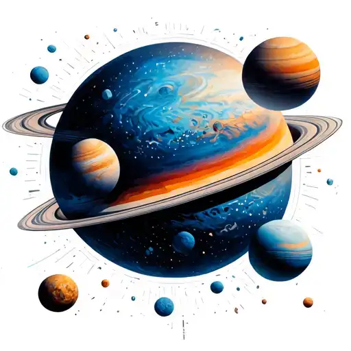 Solar System With Planets