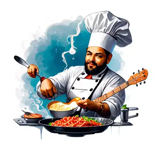 Chef Cooking And Music