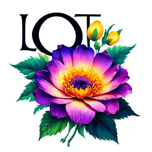 Loto Flower With G And O Letters
