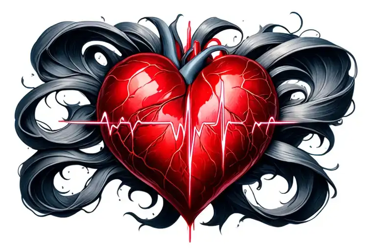 Heart Rhythm Going Into A Name Intertwined