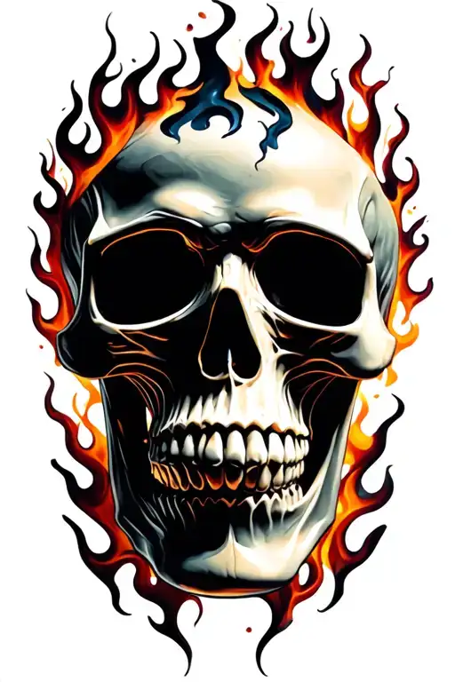 Flaming Skull