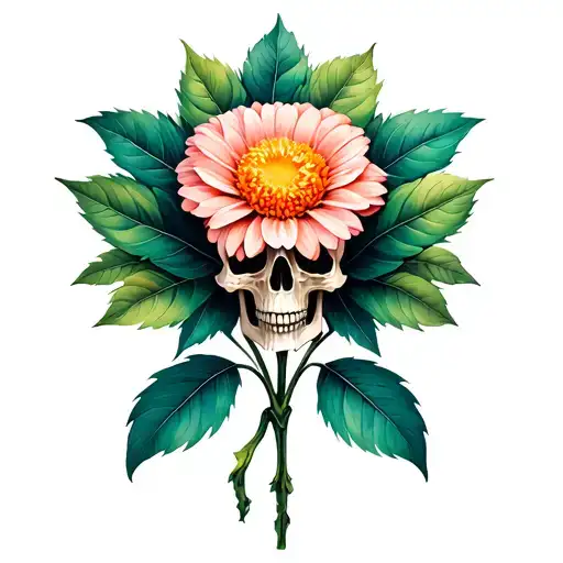 Lutus Flower With Leaves Looking Like Skulls Instead