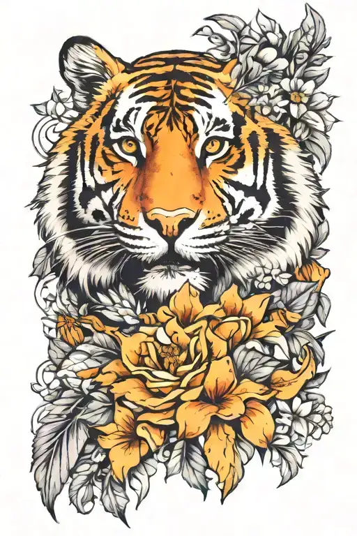 Tiger And Flowers Tarto