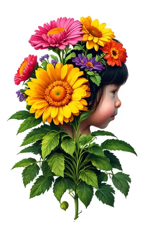 Children Plant Flowers