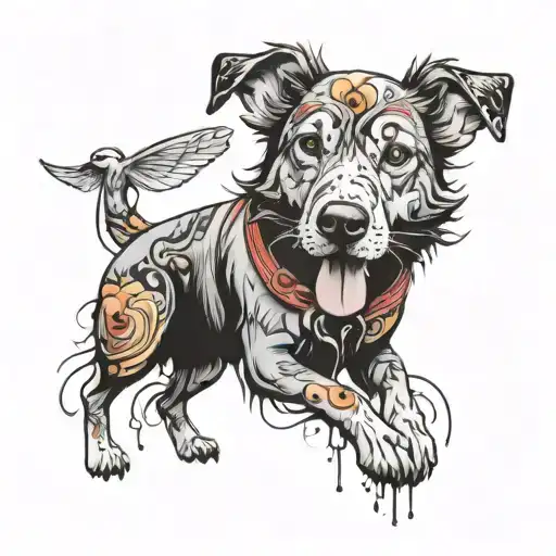 Dog With Life Background