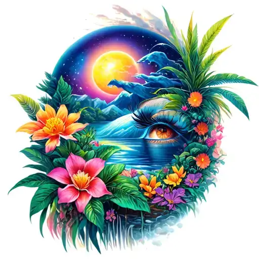 Universe And Paradise Garden Filled