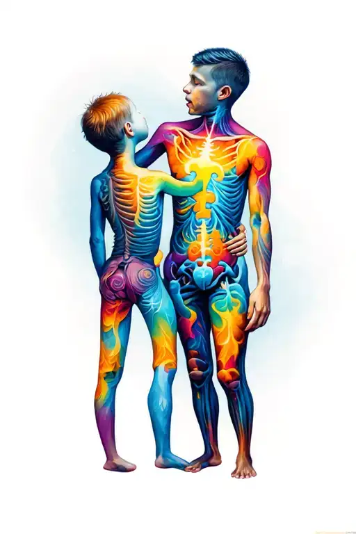 Father And Son Autism Awareness