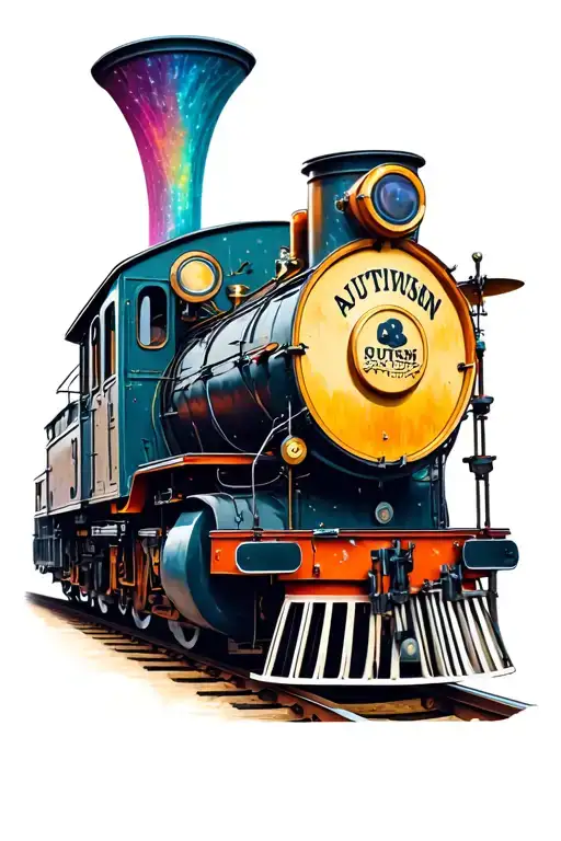 Autism Awareness Train Car And Drums