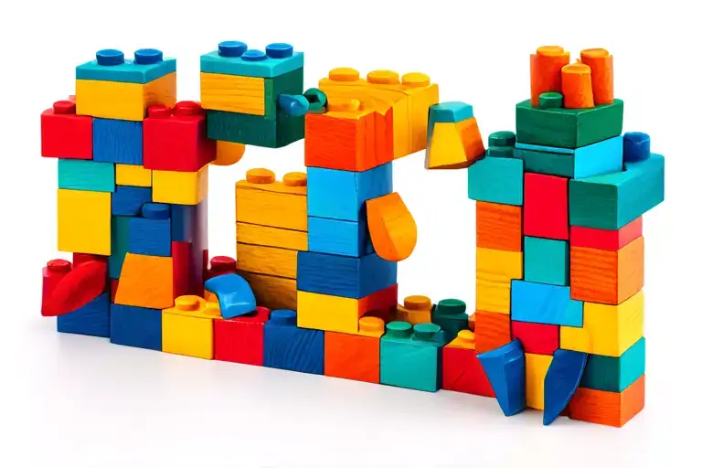 Childrens Wooden Building Blocks