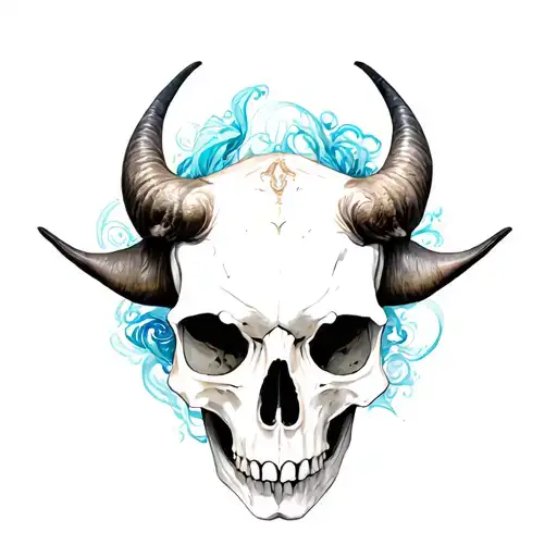 Hear See Speak No Evil Taurus Skull Surrounded