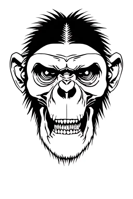 Chimpanzee Skeleton Face