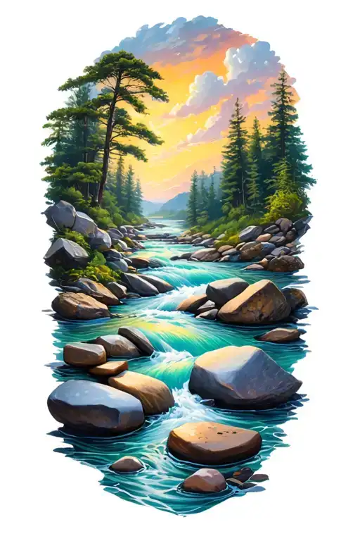 Rivers With Stones Across